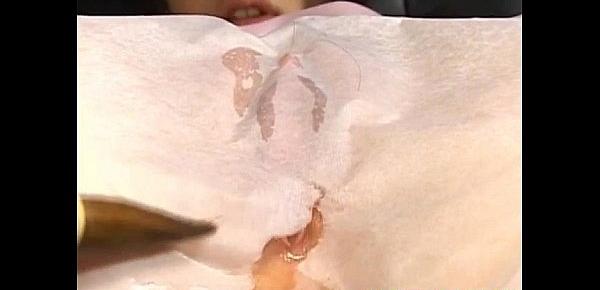  Kasumi Uehara has lace lingerie cut over twat